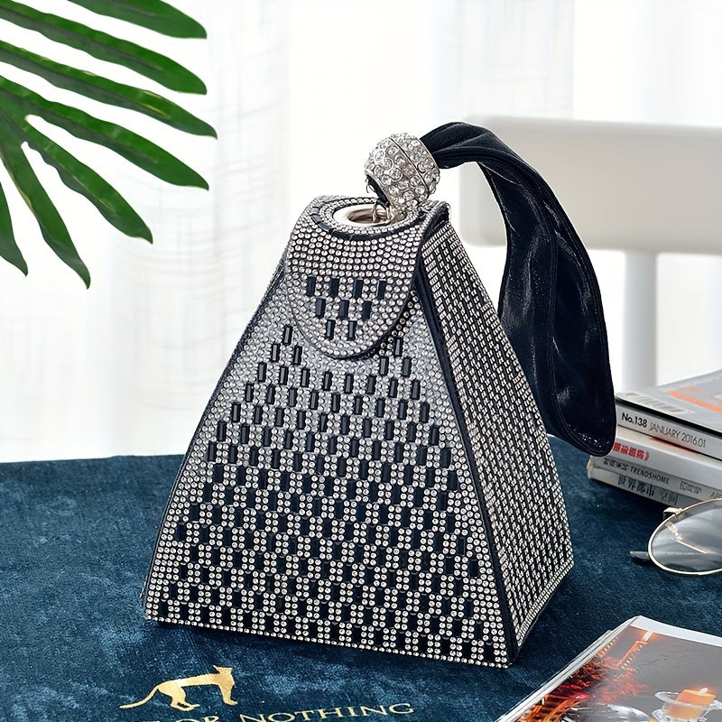 Elegant Triangle Handbag: Perfect for Banquets and Events