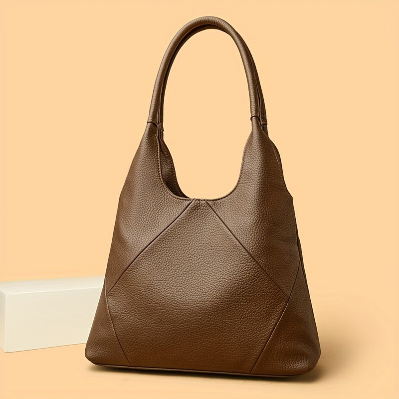 Elegant PU tote bag: Stylish large capacity shoulder purse