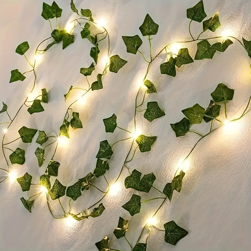 Solar-Powered Ivy String Lights for Festive Celebrations