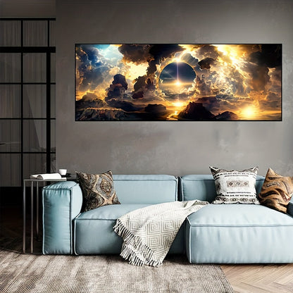Dramatic Sky Landscape Decor: Modern Art Canvas Print