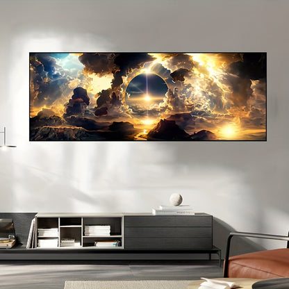 Dramatic Sky Landscape Decor: Modern Art Canvas Print