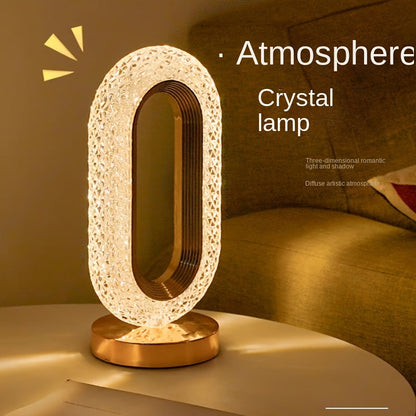 Rechargeable Touch-Controlled LED Lamp with Dimmable Night Light