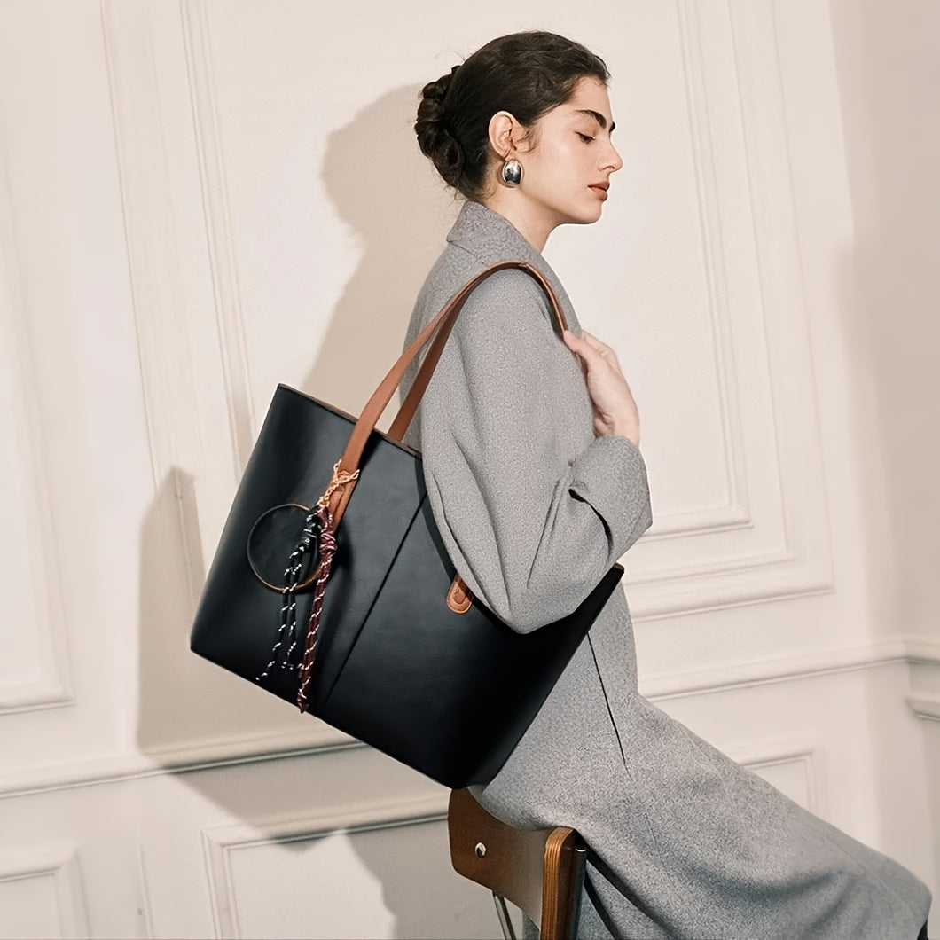 Stylish Large Capacity Tote Bag for Women with Coin Purse