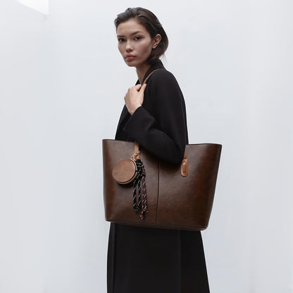 Stylish Large Capacity Tote Bag for Women with Coin Purse