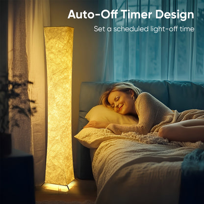 Stylish Dimmable LED Floor Lamp with USB and Warm Light