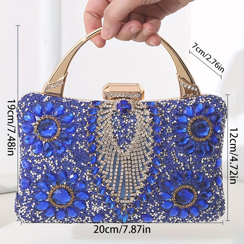 Sunflower Rhinestone Evening Clutch: Perfect Women's Party Purse
