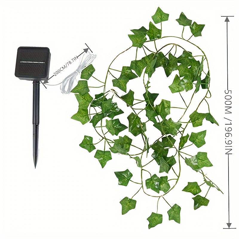 Solar-Powered Ivy String Lights for Festive Celebrations