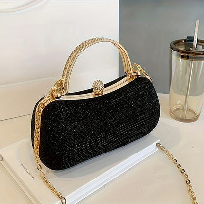 Sparkling Rhinestone Evening Bag: Chic Crossbody Party Clutch