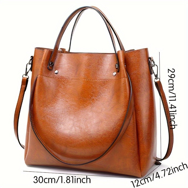 Stylish oil handbag with retro design for modern commuters.