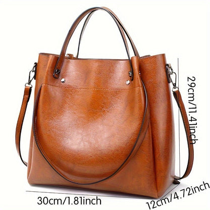 Stylish oil handbag with retro design for modern commuters.