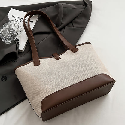 Spacious Women's Tote Bag: Stylish Double Handle Casual Carryall