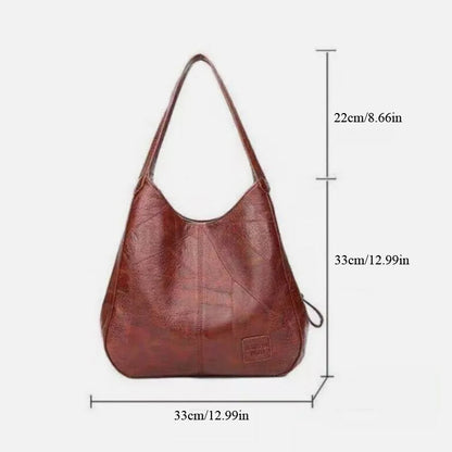 Soft Vegan Tote Bag with Multiple Pockets and Adjustable Straps