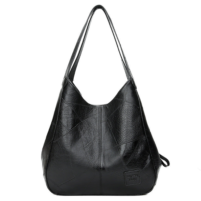 Soft Vegan Tote Bag with Multiple Pockets and Adjustable Straps
