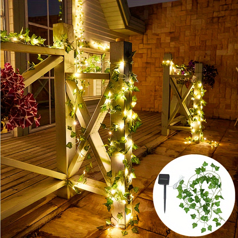 Solar-Powered Ivy String Lights for Festive Celebrations