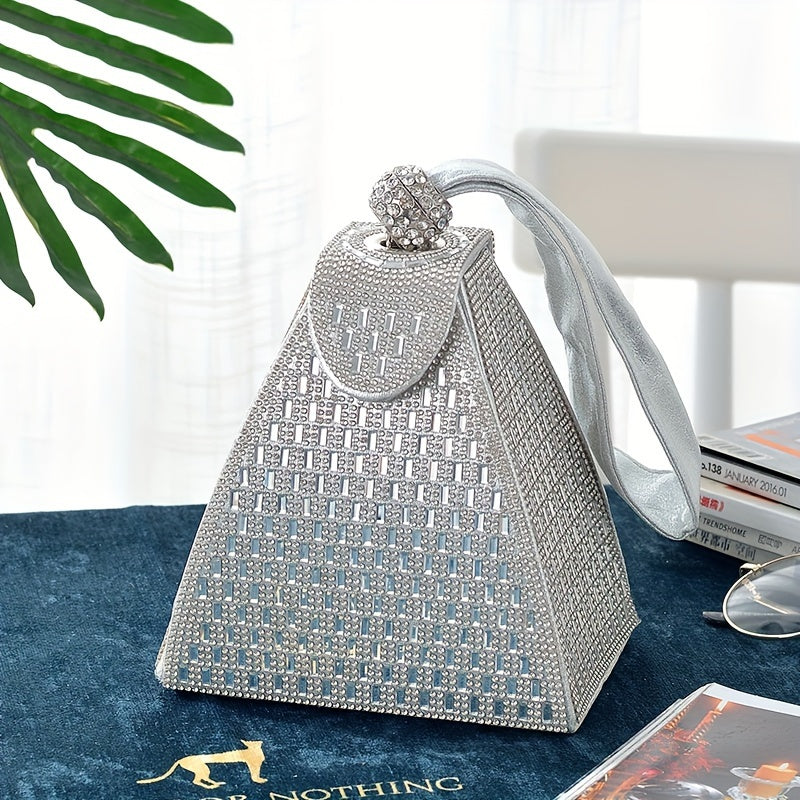Elegant Triangle Handbag: Perfect for Banquets and Events