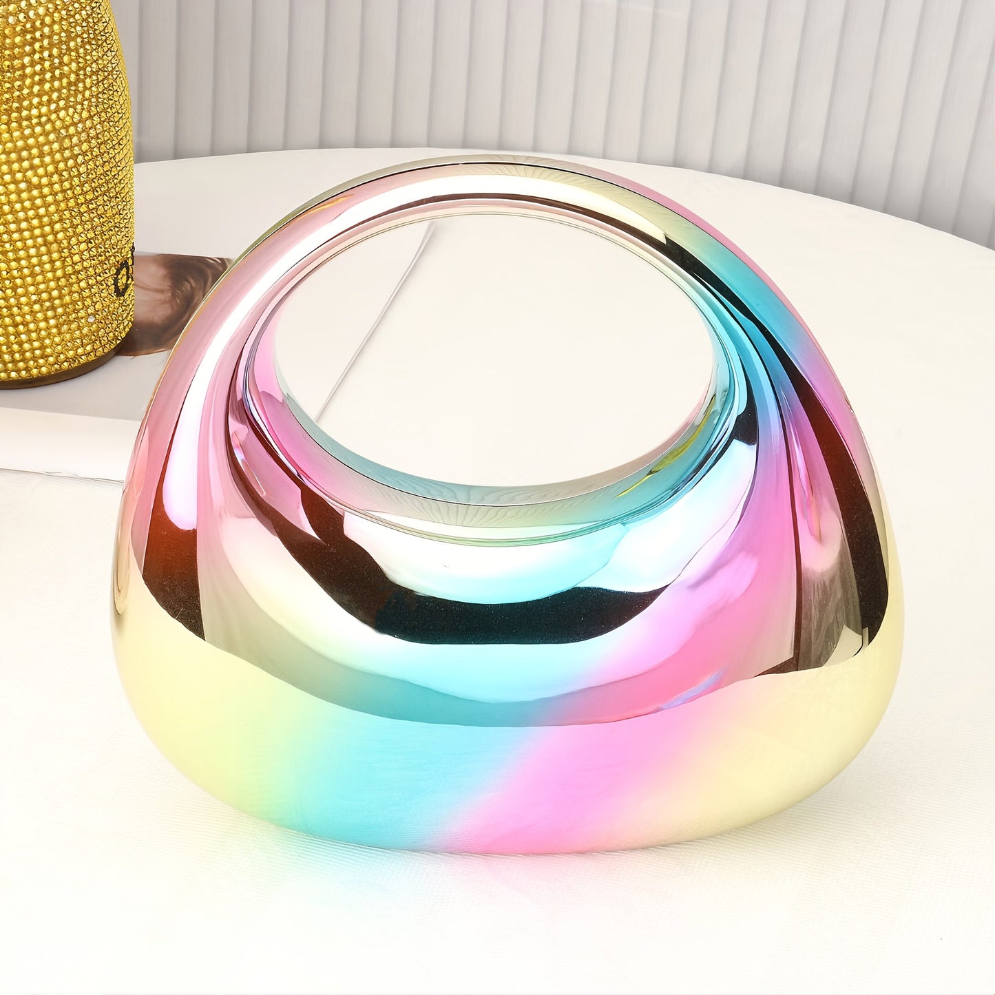 Elegant acrylic clutch purse with magnetic closure for events