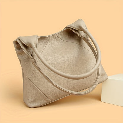 Elegant PU tote bag: Stylish large capacity shoulder purse