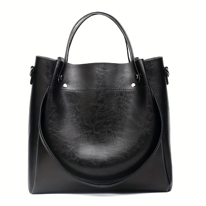 Stylish oil handbag with retro design for modern commuters.