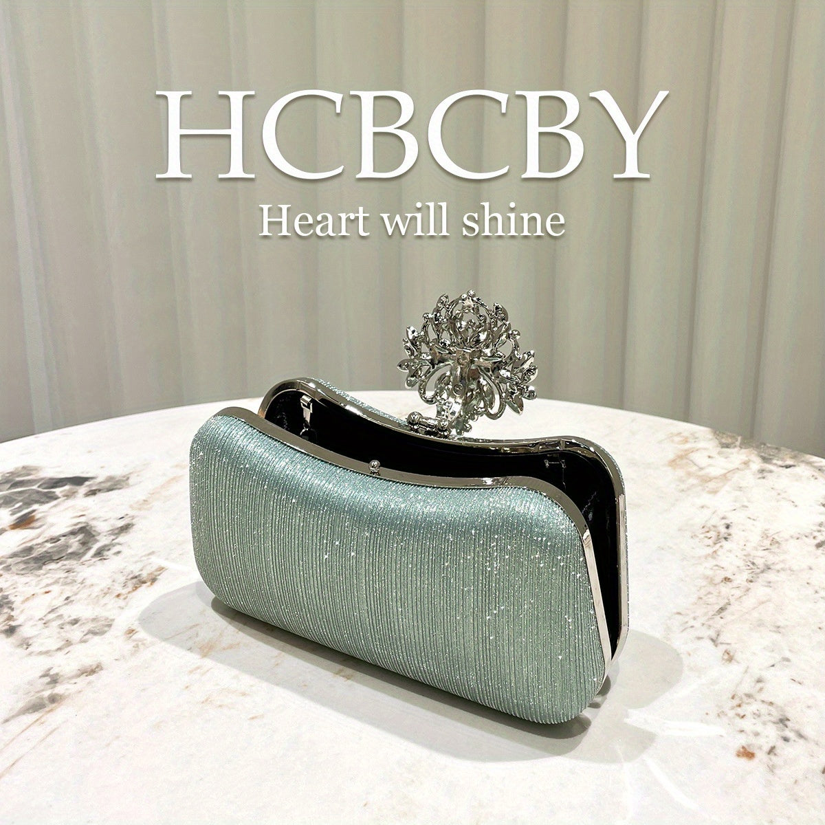 Elegant rhinestone evening clutch for weddings and formal events