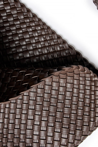 Stylish Elantra Braided Tote: Handwoven Vegan Leather Bag